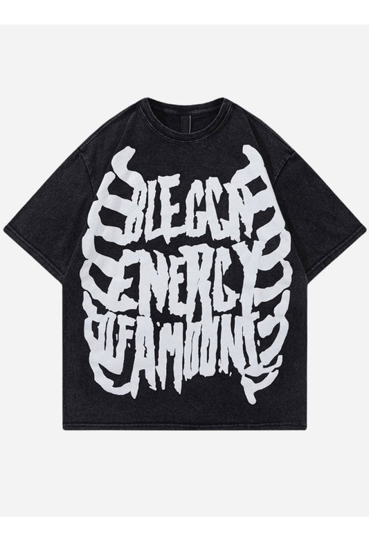 T-SHIRT MIT BLEGGN-DRUCK