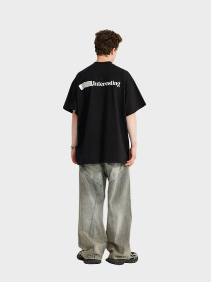 BAGGY DENIM JEANS - HELLGRAU