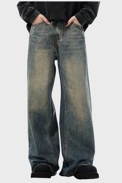 'BELONG TO THE STREET' GEWASCHENE BAGGY-JEANS