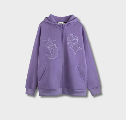 Patch Zip-Hoodie