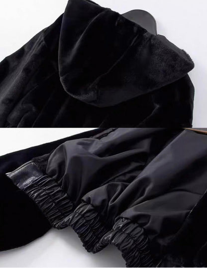 black fleece jumper