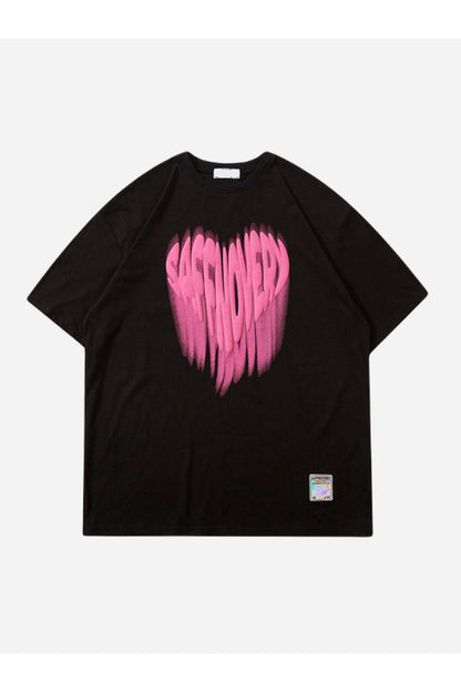 T-SHIRT MIT HERZDRUCK
