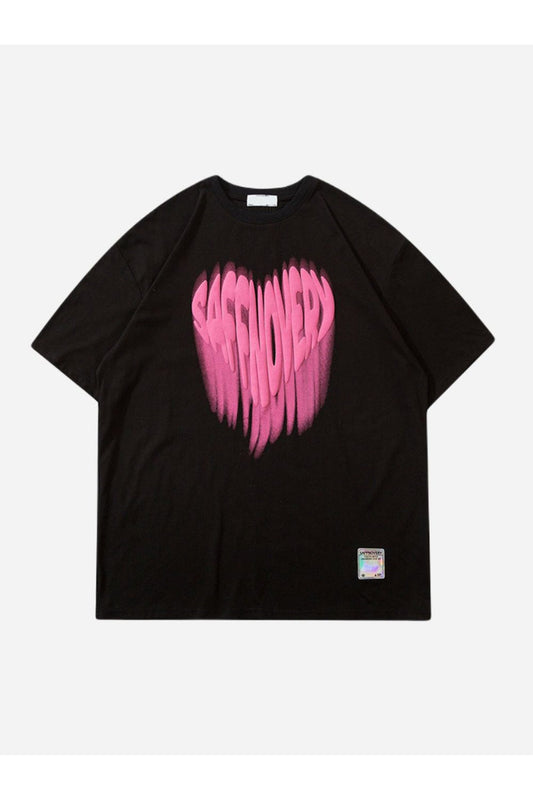 T-SHIRT MIT HERZDRUCK