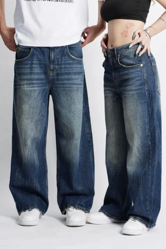 'WASHED BLUE' BAGGY JEANS