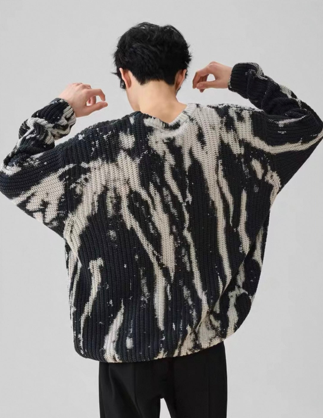 Abstract Flow Knit Sweater