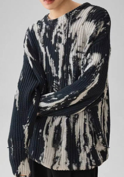 Abstract Flow Knit Sweater