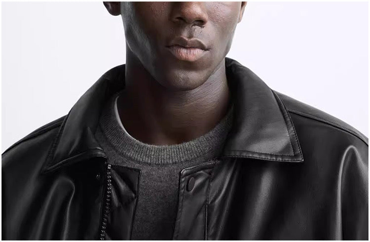 Urban Leather Bomber Jacket