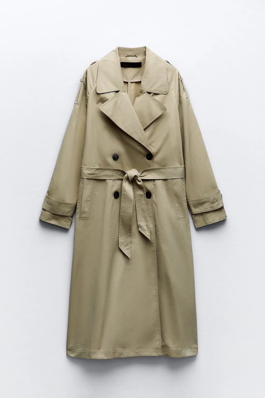 Zeitloser Trenchcoat in Beige mit Gürtel