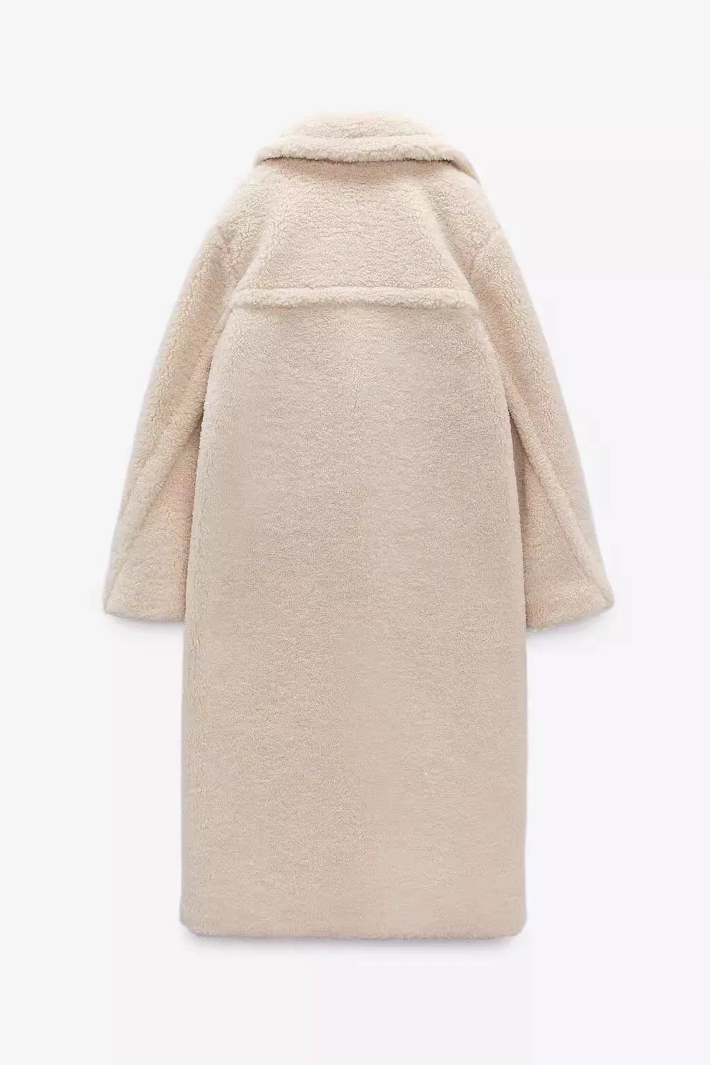 Langer Teddy-Mantel